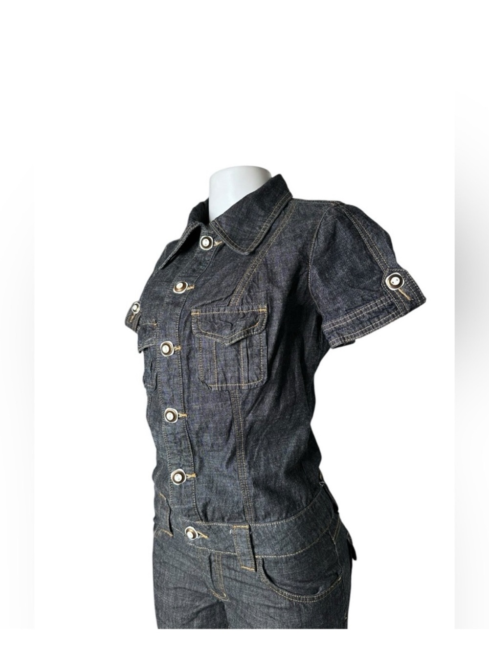 Y2K baby phat black denim jumpsuit - Picture 10 of 10